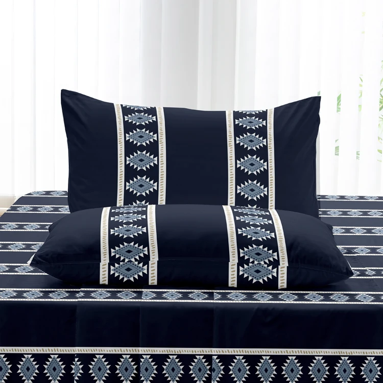 China Factory Wholesale 100% Polyester Black Twin Full Queen King Size  Microfiber bed sheet set Hotel Sheet Set