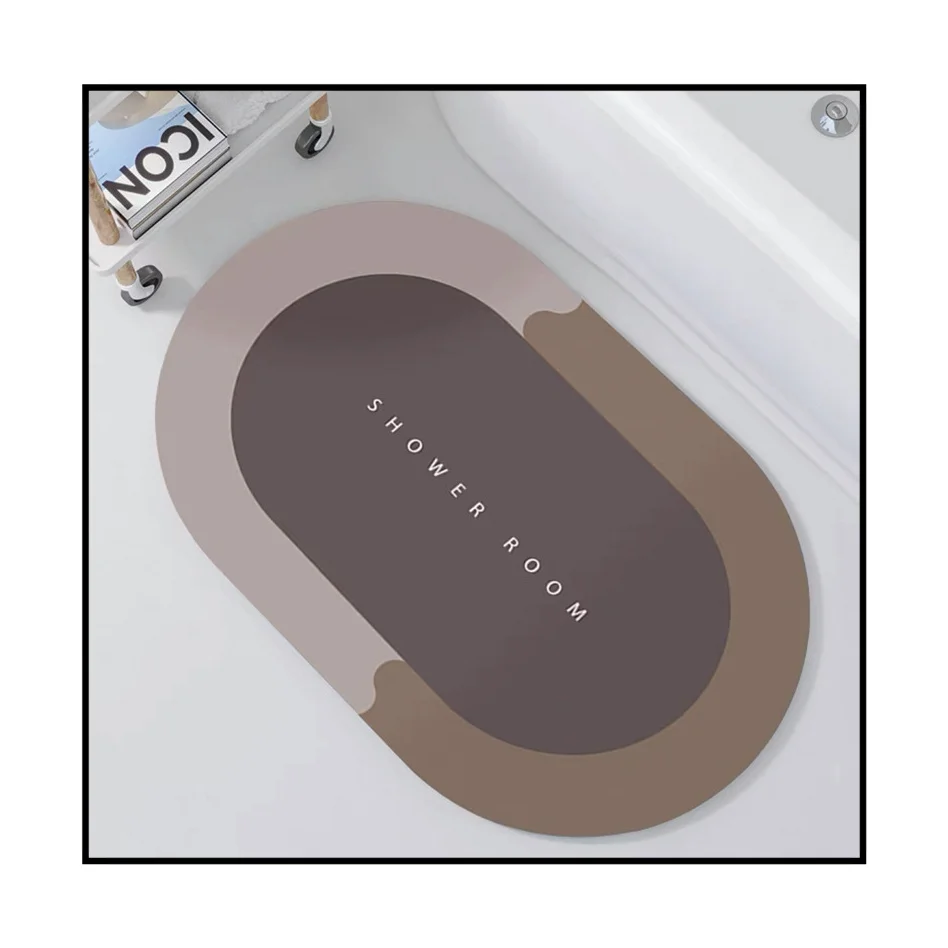 Anti slip quick dry soft absorbent bath mats diatomaceous earth bathroom mat get naked bath mat set