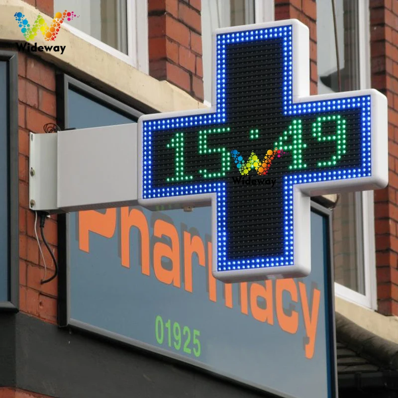 CE certified double-sided full-color 960*960 pharmacy cross LED outdoor advertising display