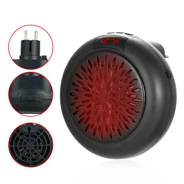 900W Wonder heater Pro Plug in Wall Mounted infrared Heater Fan for Winter