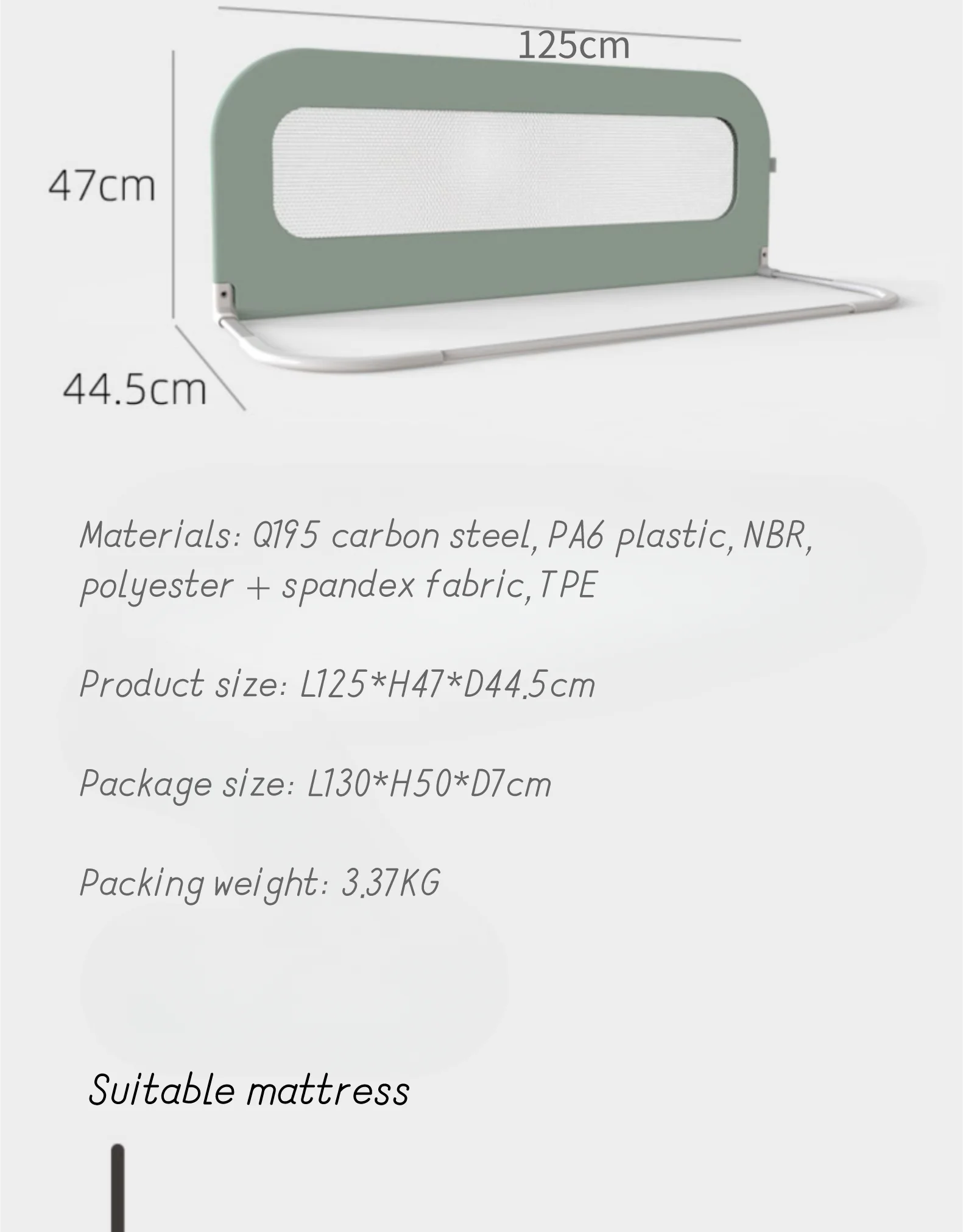 No-punch bed guardrail Best Seller Safety Rail Bumper Fence Crib Corner Side Barrier Bed Guards Baby Bed Rail For Kids