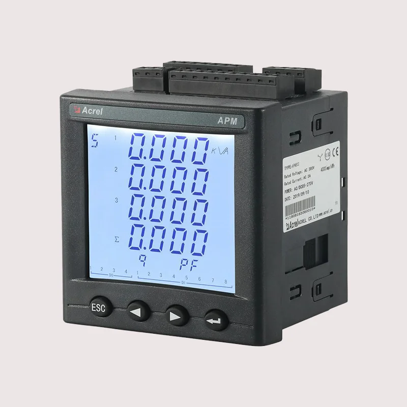 Acrel APM800 3 phase multifunction current monitoring panel energy meter electric power meter with RS485 Modbus/Profibus TCP
