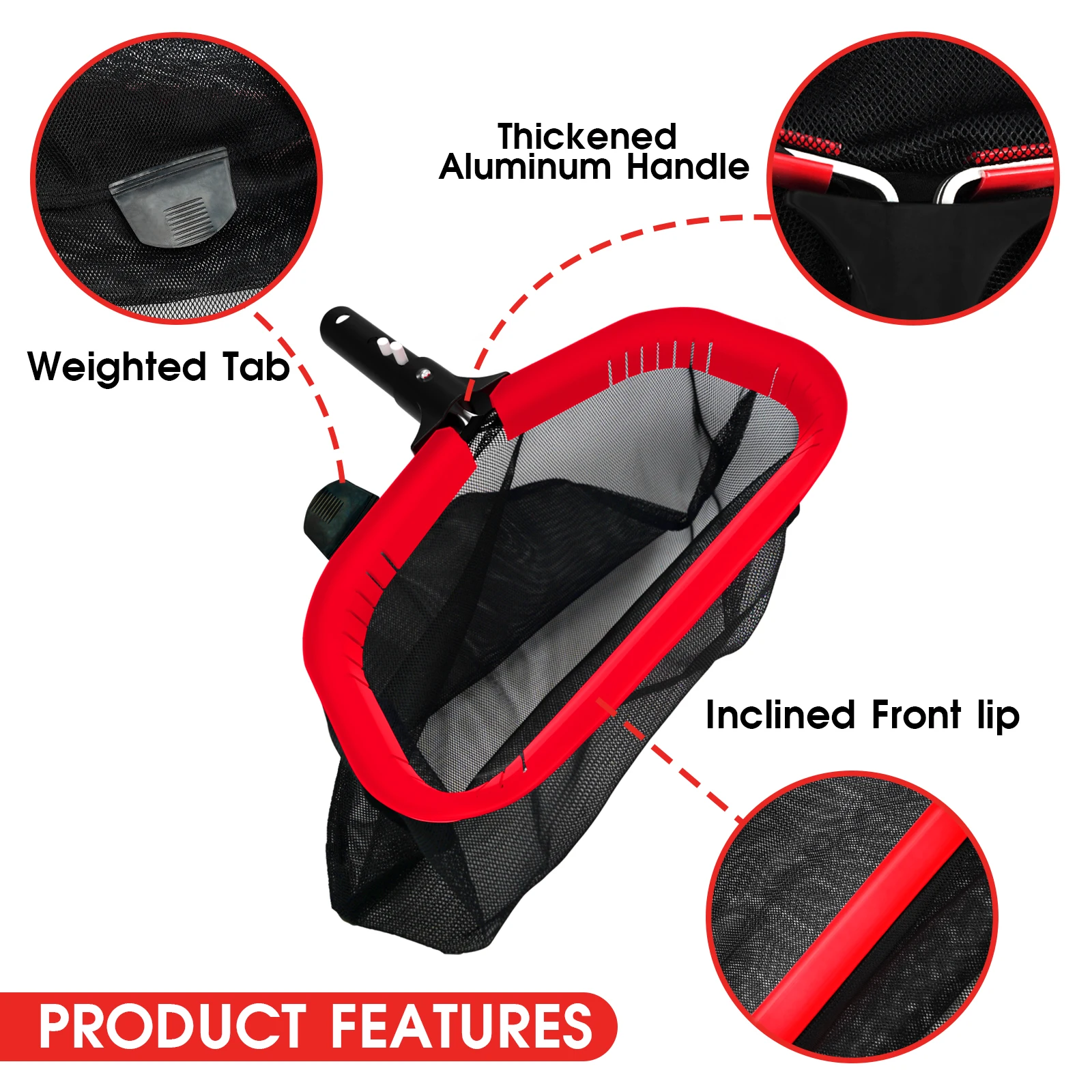 Swimming pool cleaning net inground skimmer cleaning tools nylon leaf filter net accessories ABS pool deep leaf skimmer