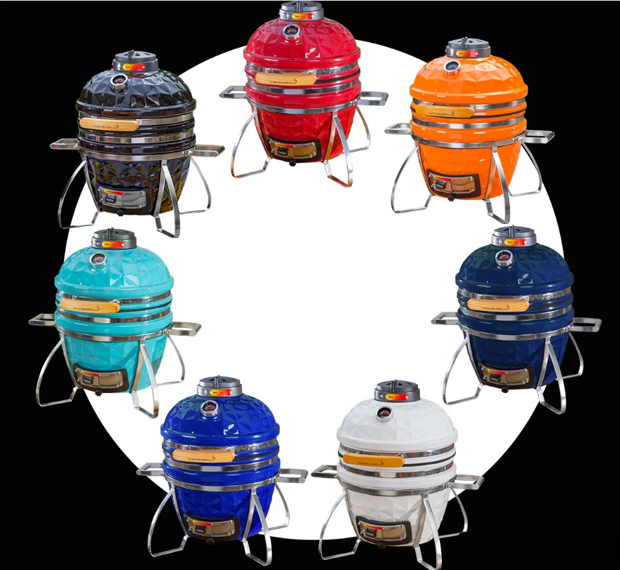 MCD 15Inch Kamado Diamond Charcoal BBQ New Original Barbecue Grill Stainless Steel For Roasting Meat BBQ Fish Grill  wh