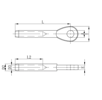 OEM Heavy Duty Adjustable Swageless Rigging Hardware Cable Railing US Type End Fitting Swage Eye Terminal