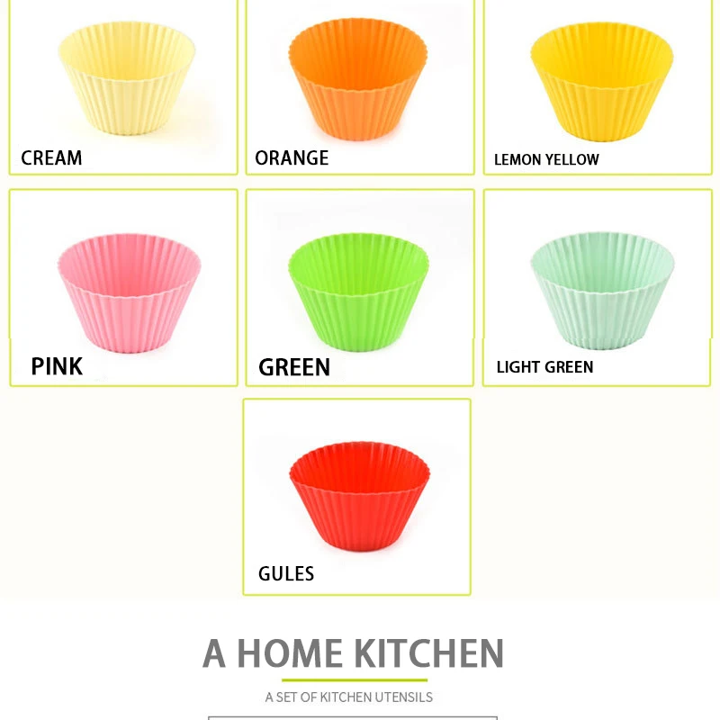 Factory wholesale custom reusable food grade silicone non-stick  baking cake muffin cup silicone mould