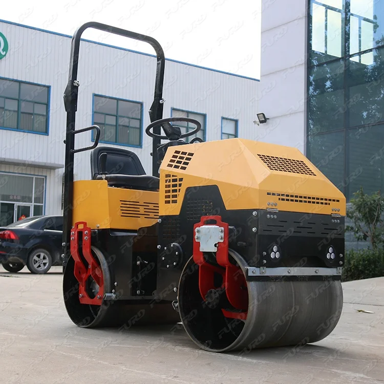 Double drum vibratory road roller soil compactor vibratory roller small drum asphalt roller for sale FYL-880