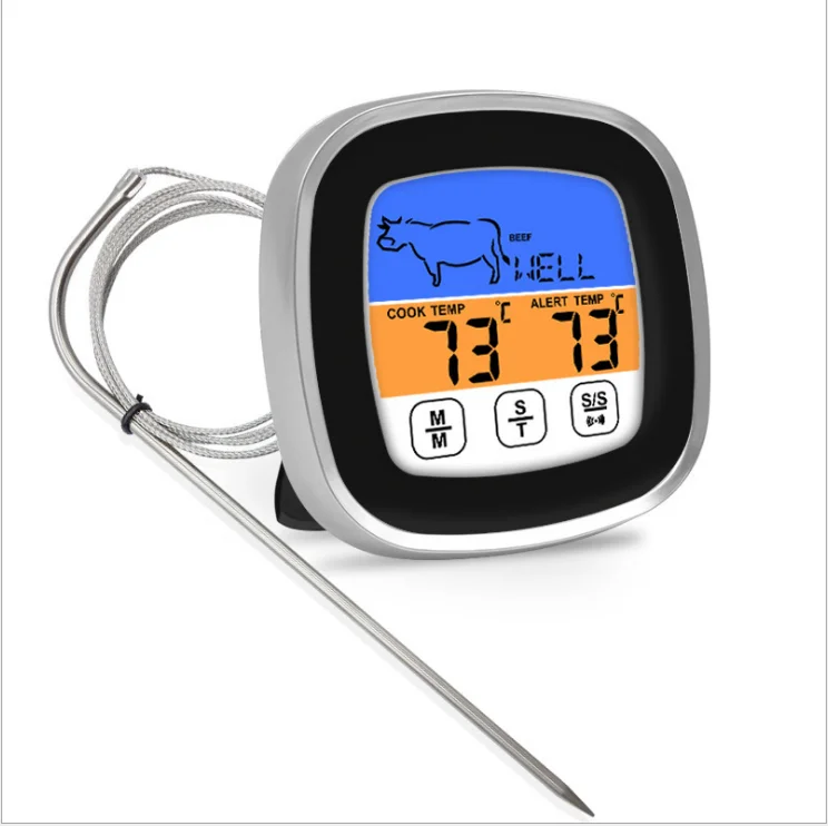 Digital Meat Thermometer, Touchscreen Food Thermometers for Cooking and Grilling Meat Poultry Fish Cooking Modes