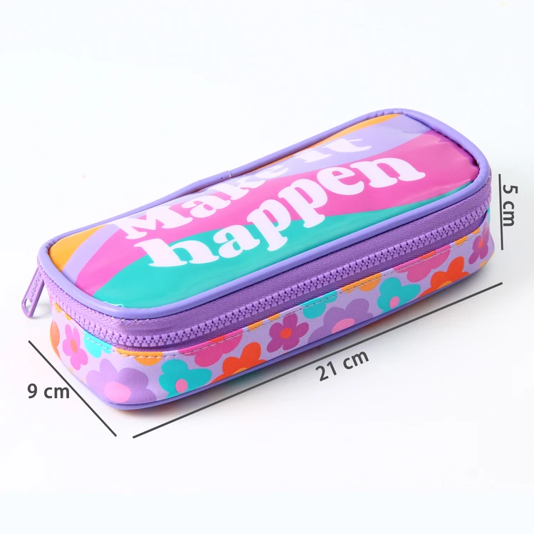 Wholesale School Stationary Waterproof Cute Kawaii Kids Pencil Case Pouch Estuche Para Lapices Custom Pencils Pencil Bag