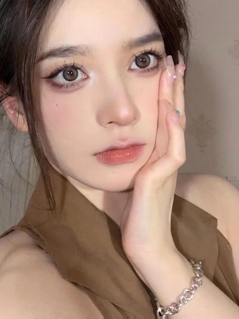 Sunnylens Fire hazel colored  contact lenses  eye contacts cosmetic lens lentes de contacto de color soflen  big size 14.2mm