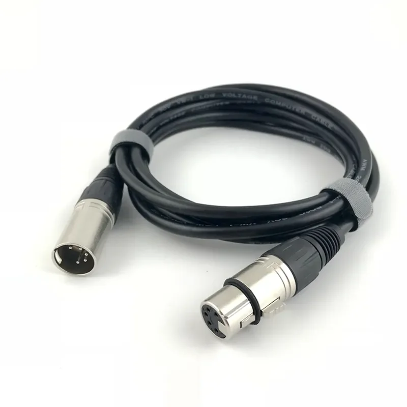 Factory OEM 1m 2m 3pin 5Pin XLR Male to Female Cable Connector 22 AWG OFC with low noise Wire speaker Microphone DMX Xlr Cable