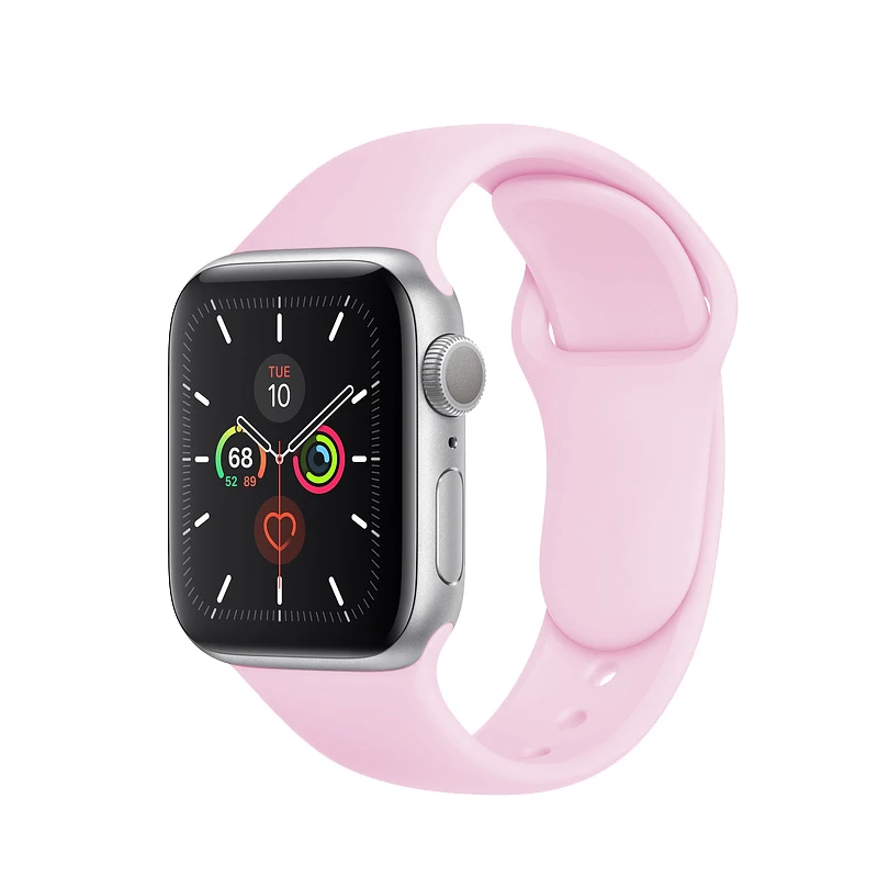  Ремешок силиконовый для Apple Watch 4 3 2 1 сменный спортивный браслет наручных часов 44 мм 40 42
