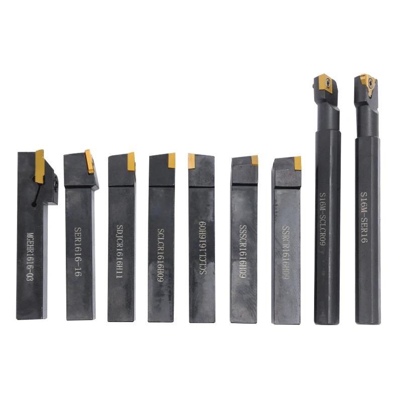 Customized 16mm 9pcs Lathe Machine Tools Turning Cnc Lathe Machine Turning Tool Set