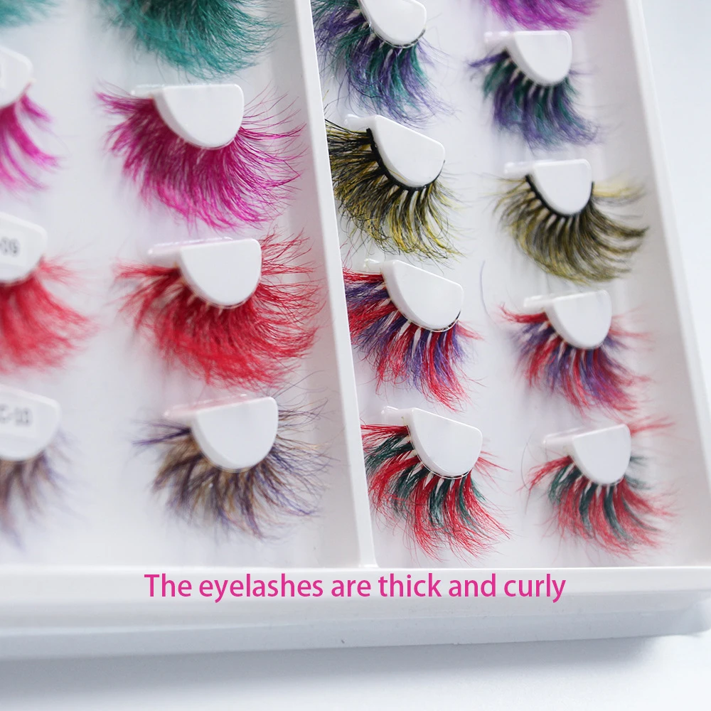 Ресницы с красочными ресницами фиолетовые детали под заказ цветные норковые ресницы цветные ресницы