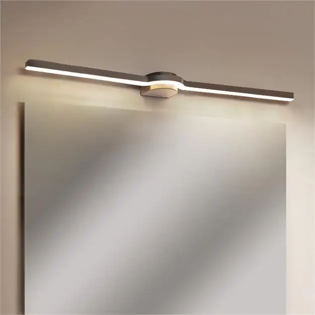 Black long bedroom bedside wall light easy to install white bathroom mirror LED wall lamp for For mirrors front