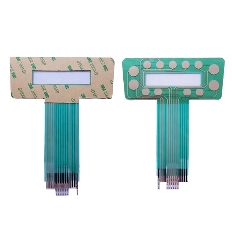 Custom Embossed Tactile One Key Membrane Switch Keypad Keyboard Pantone Silver LED Metal OEM PVC Connector Cable Button ZIF PET