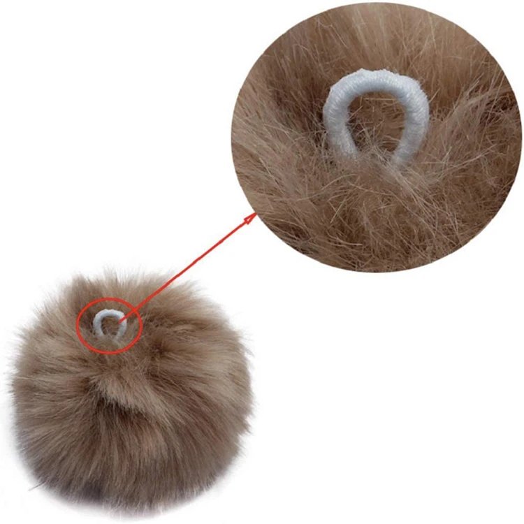 
Wholesale Faux Fur Ball Keyring Pom Pom Keychain For bags pendant 