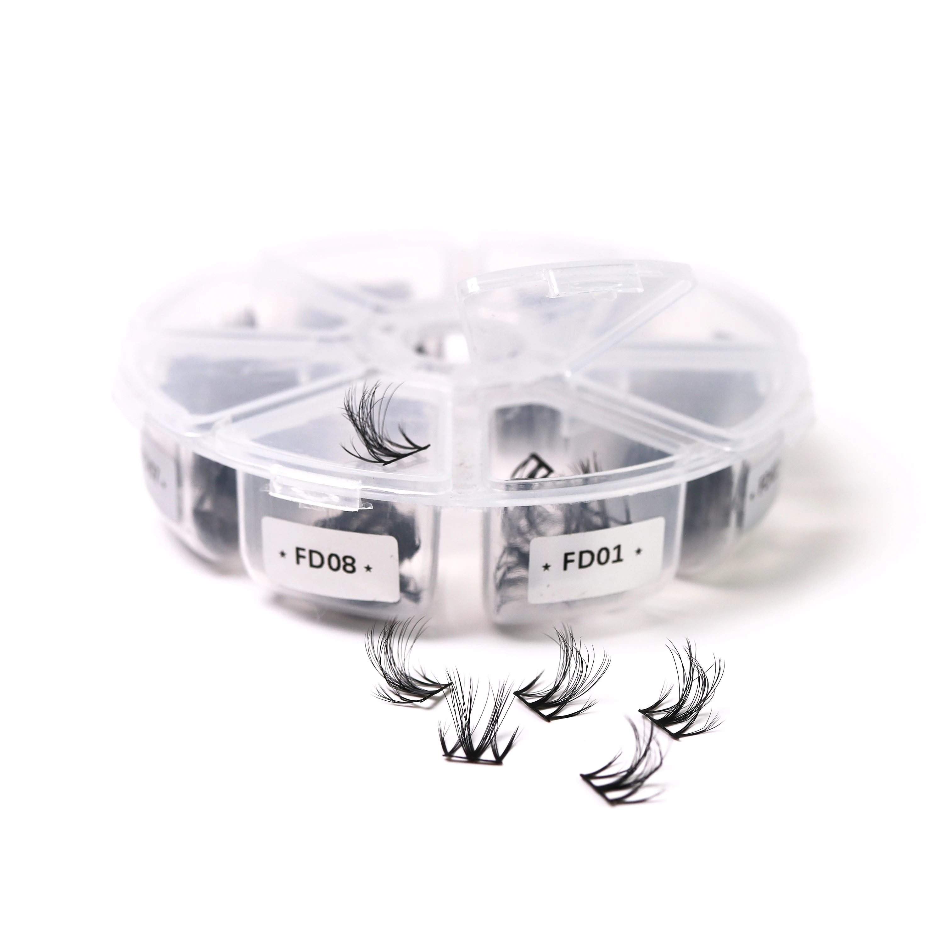 High Quality Diy Segmented Lashes Kit Private Label Prefect Curl Pre-cut Segmented Eyelash Extension