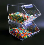Wholesale stackable acrylic candy bins with scoop