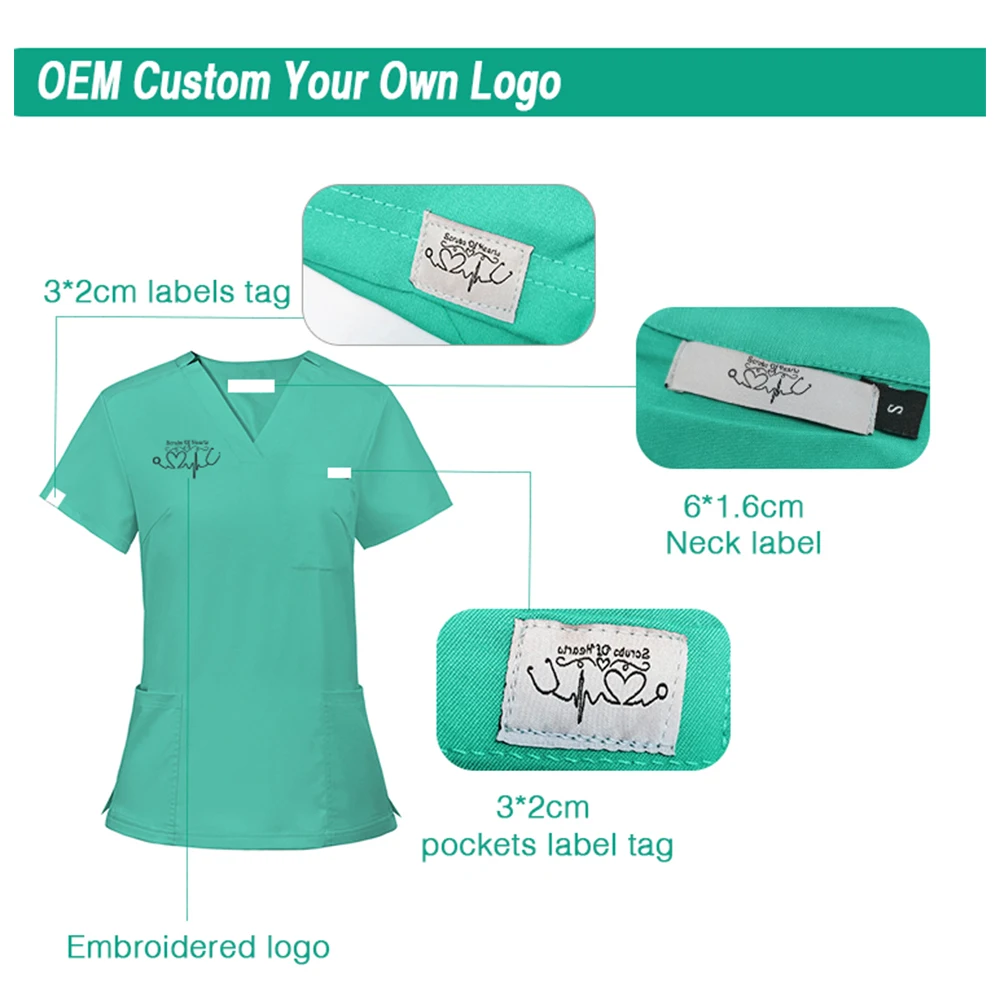 Khaki navy green black colors medical uniforms doctor medical laboratory technician medical uniform with pocket