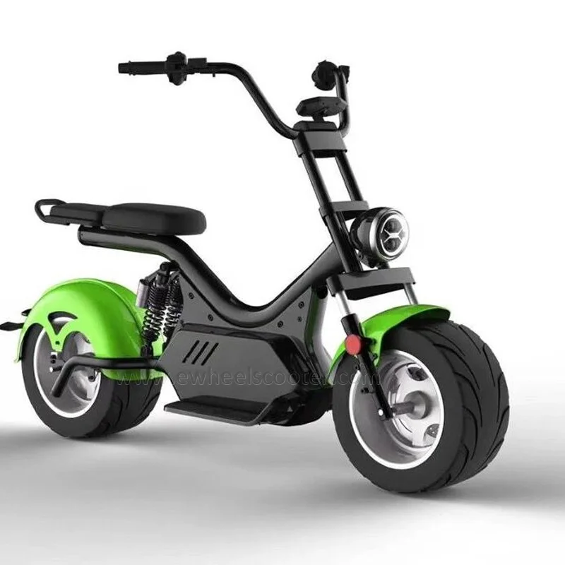 5A Fast Charger 2 Seats Chopper Electric Scooter EEC COC With LED Light For Adults