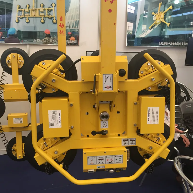 Four Vacuum Cups Glass Lifter By Panasonic Battery with Vacuum pressure charging system