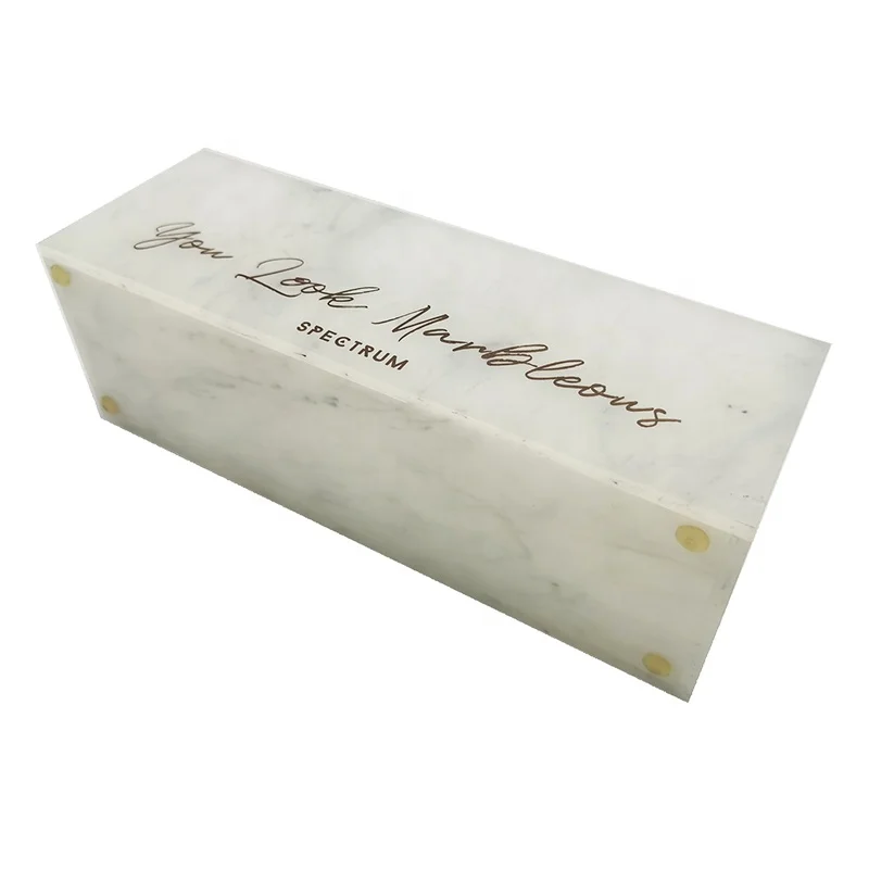 hot-selling set of beauty makeup marble organizer for cosmetics with rose gold customizng logo