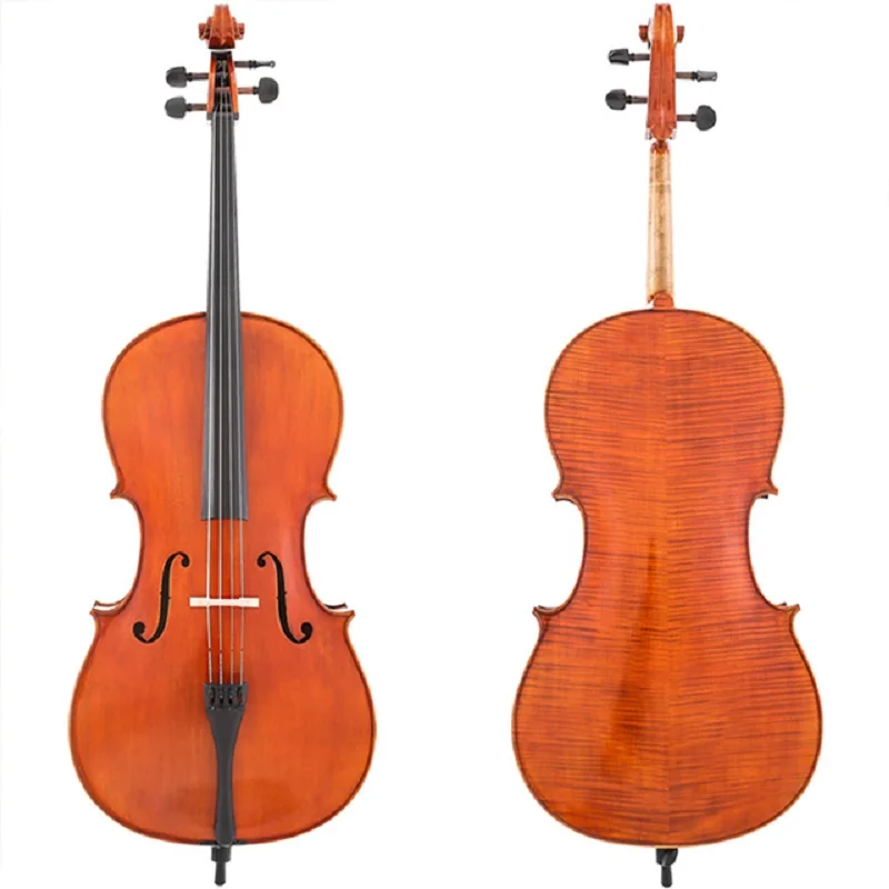 New Listing Support Customized Ebony 4/4-1/8 Professional Handmade Cello with Master Oil Varnish
