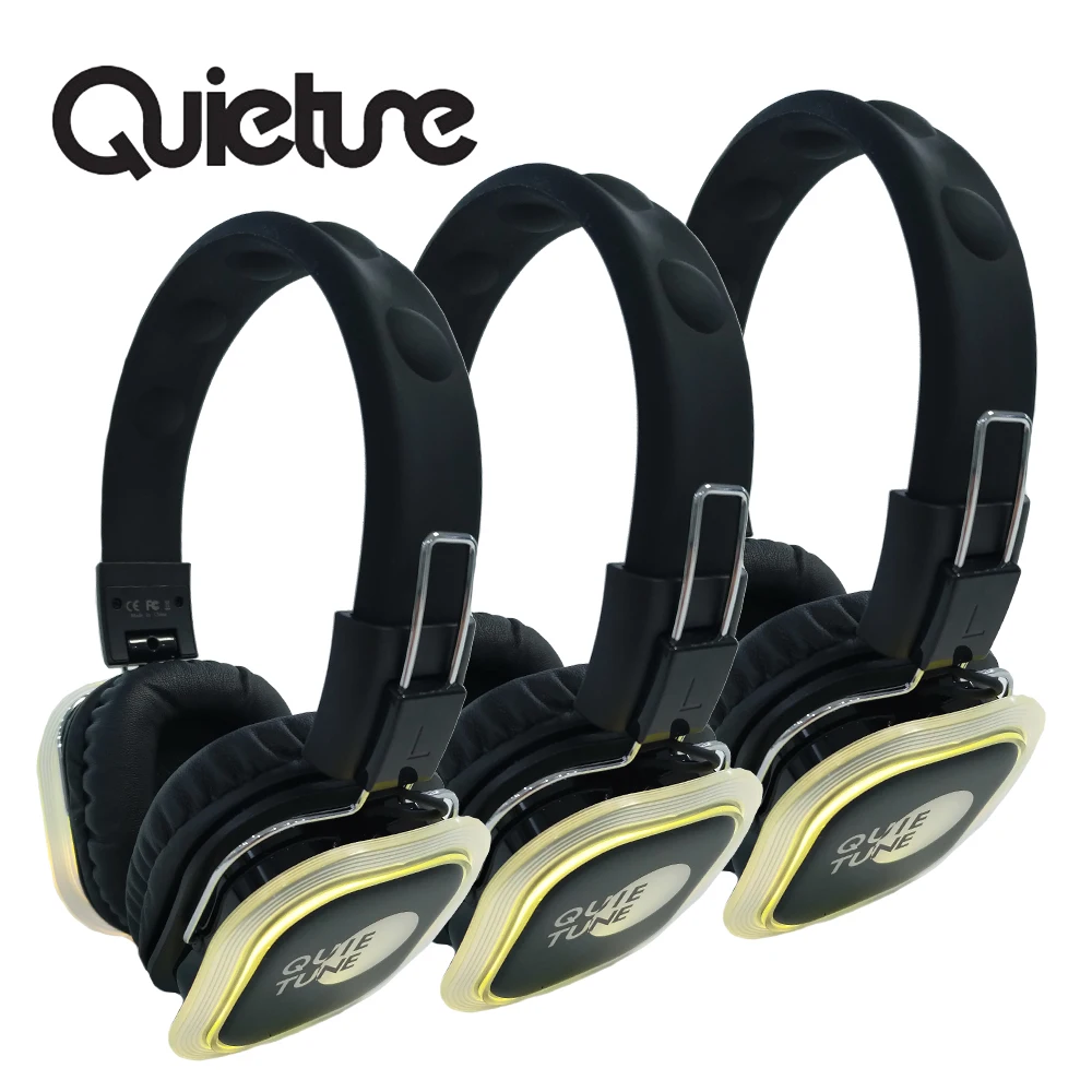 F39 HIFI Parties  Wireless Silent Disco Headphones with 3 or more Channels and LED Light within 500m Control Range