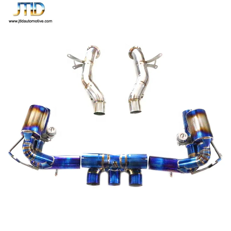 Stainless steel gold plating car valvetronic exhaust catback system for Ferrari 458 Italia exhaust