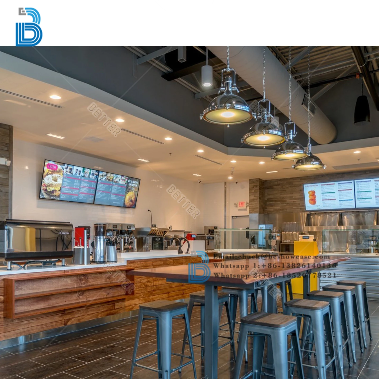 Custom coffee kiosk with counter and mall indoor fruit juice bar ice cream kiosk