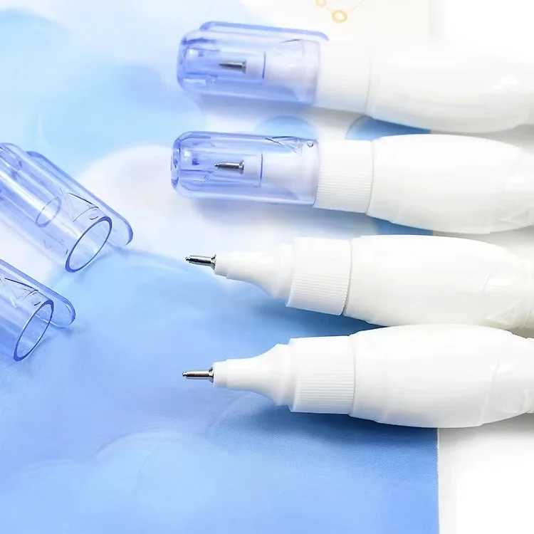 school office stationery Wholesale Metal Head High Quality Correction Fluid Fast Drying Safe Non-toxic White Correction Pen