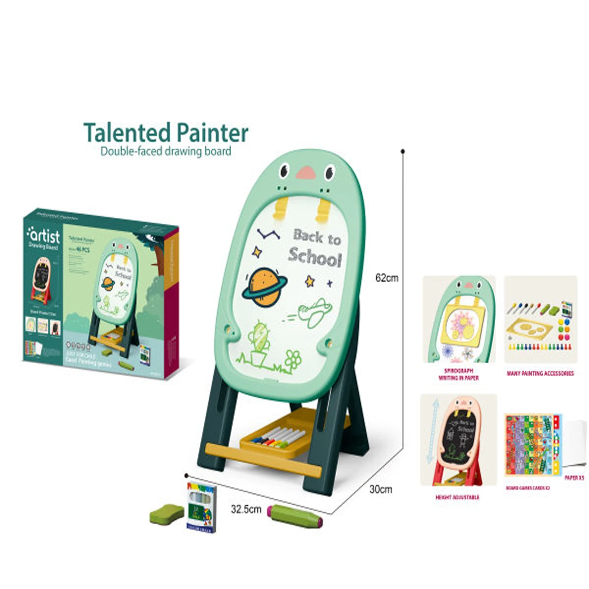 Erasable 2 IN 1 Plastic Double Face Penguin Stents Kids Painting Drawing Writing Kids Drawing Board