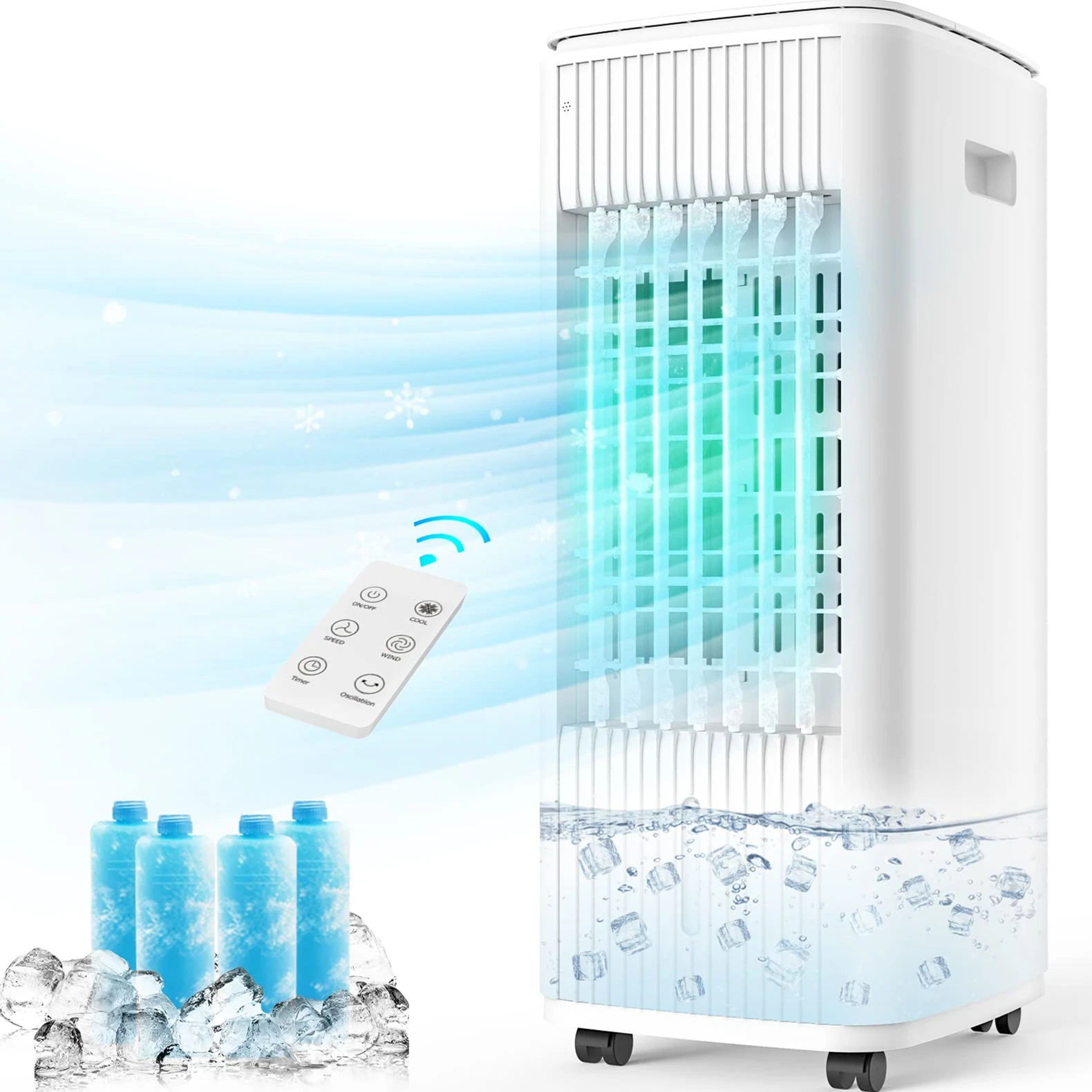 Professional Portable 3-in-1 Household Mini Floor Standing Fresh Evaporative Air Cooler Conditioner