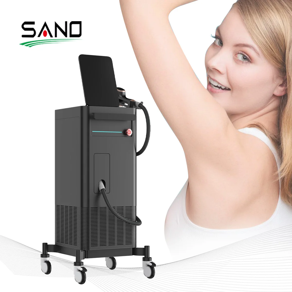 Diode Laser Hair Removal Machine With 3000W 1800W High Power Handpiece For Permanent Hair Removal Treatment