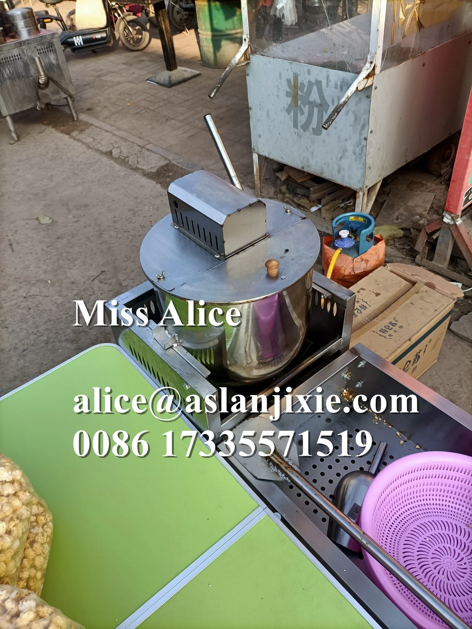 cinema cream butter  Spherical Popcorn making mixing machine/ popcorn making production line