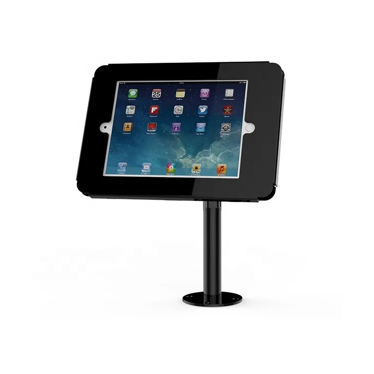 Hot sales 10.2 inch security tablet pc stand enclosure support rotation with secure, key locked