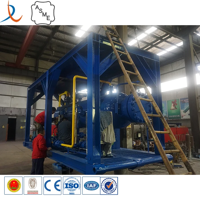 ASME skid mounted production separator three phase solid-liquid-gas separator price