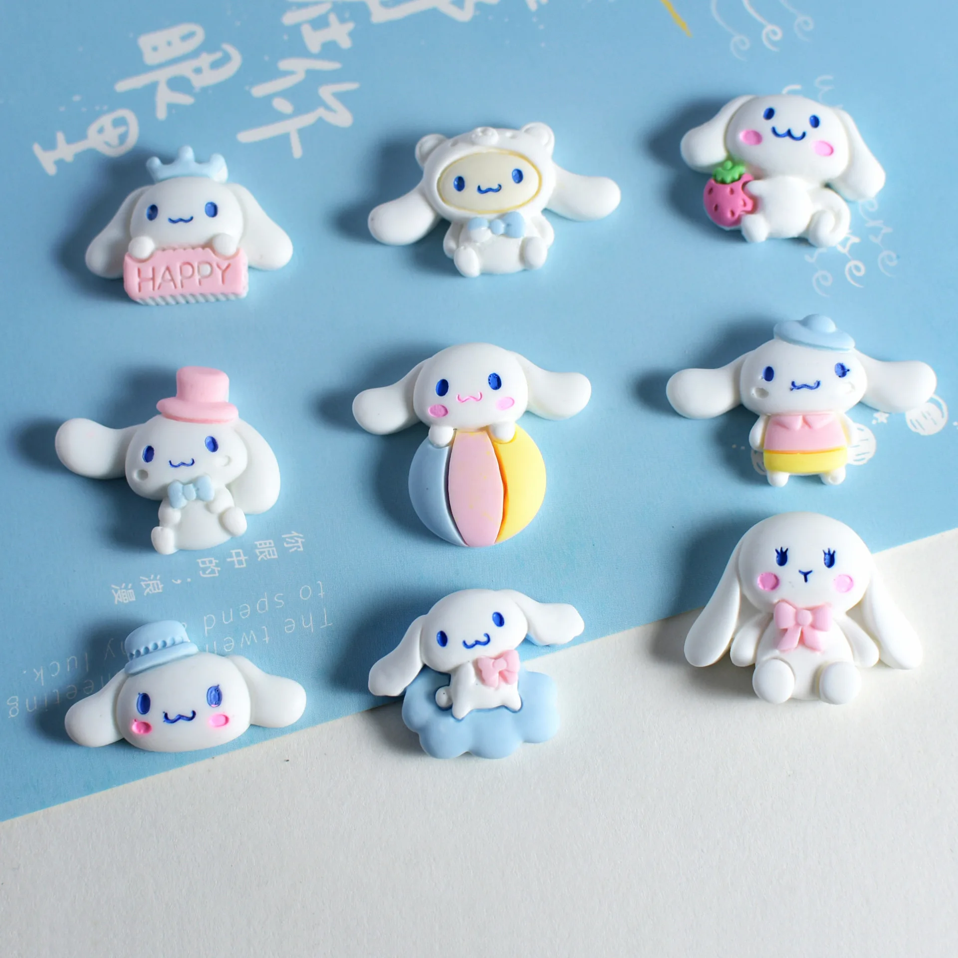 Bulk Supply 3D Quality Kawaii Pink Kitty Series Cartoon Characters Animals Accessories Cute Resin Nail Art Decoration Charms