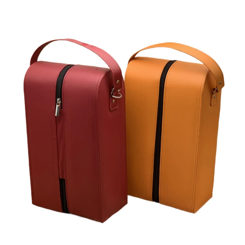 Высокое качество ручной работы виски винная бутылка Подарочная коробка переносная сумка из искусственной кожи