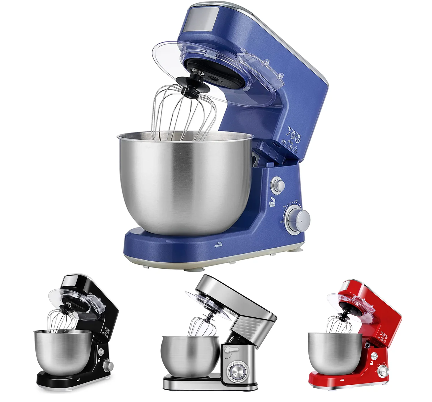 Electric Heavy Duty 10kg Home Commercial 3 In 1 Food Processor Cake Food Spiral Bread Dough Mixer