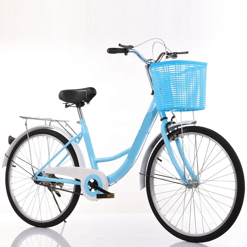 China Green Urban Tour Wheels Rental System Double Seats 26 Inch Variable Speed Cheap Bicycle City Bike Ladies