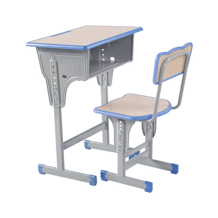 good price furniture school desk and chair single metal wooden MDF children table chair for primary middle school college