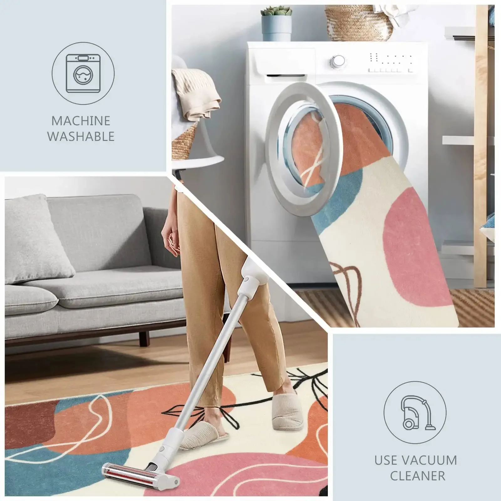 minimalist light luxury living room carpet geometric abstract modern home bedroom carpet area rug