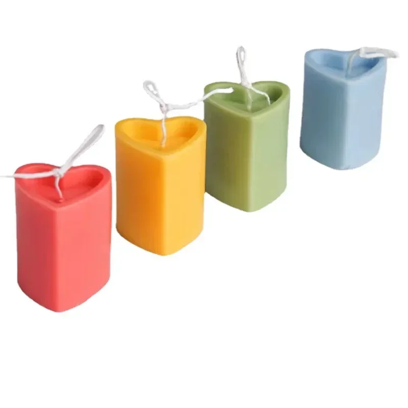 Molde De Vela Romantic Wedding Candle Mold Heart Column Candlestick Making Love Pole Plastic Candle Molds Acrylic Candle Moulds