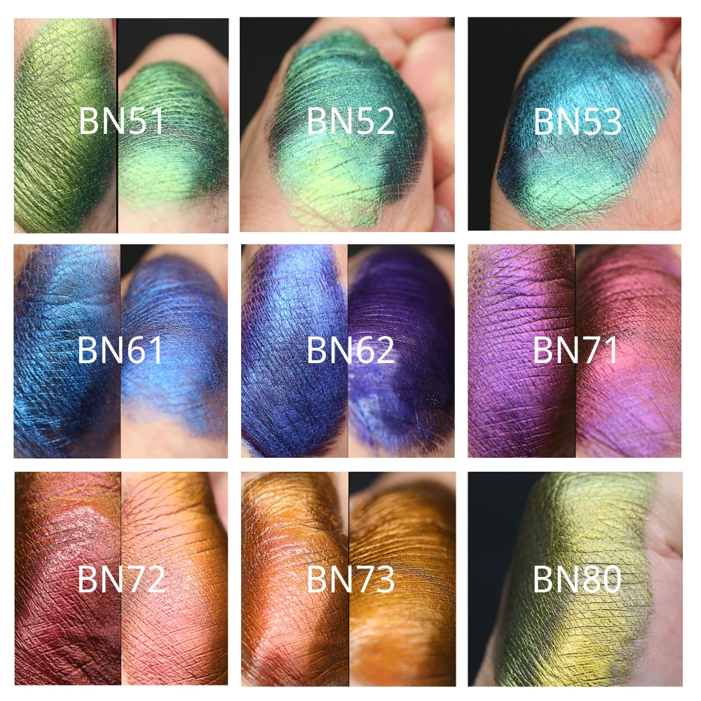Broyal Holographic Mica Pearl Powder Paints Loose Eyeshadow Sheenbow Chameleon Pigment