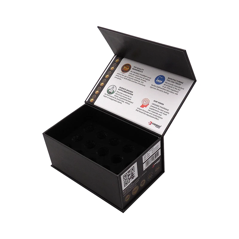 Luxury Cardboard Rigid Box Perfume Bottle with Box Rigid Cardboard Gift Box with EVA Foam Insert