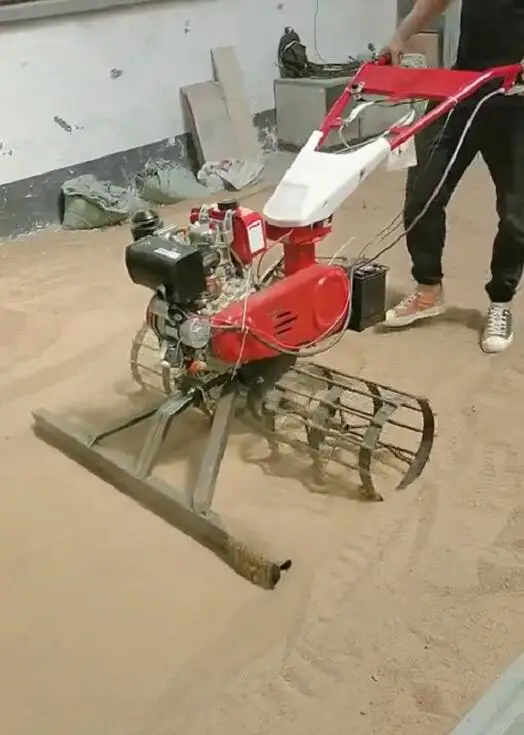 Poured in place rubber surface Heating plated paver heat hand hold roller construction floor installation paver tool machine