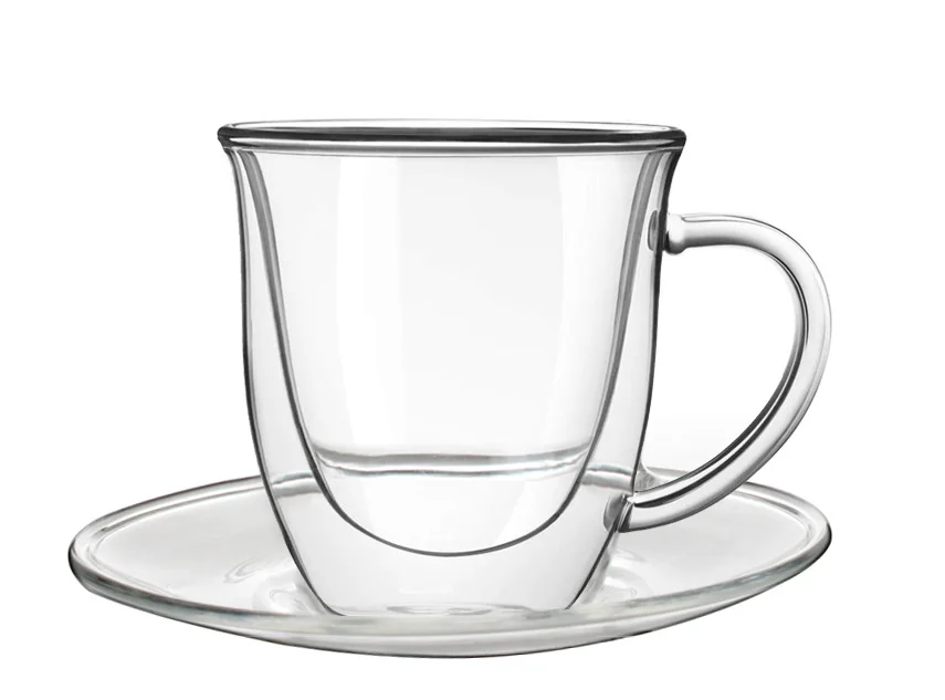 Double Wall Insulated Borosilicate Glasses Glass  Coffee Glass Tea Cup  Mug Espresso Cups