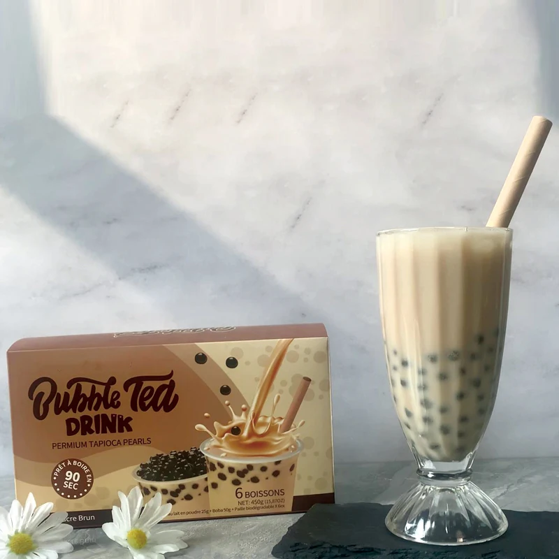 Brown Sugar Flavor Bubble Tea Drink Instant Boba Milk Tea